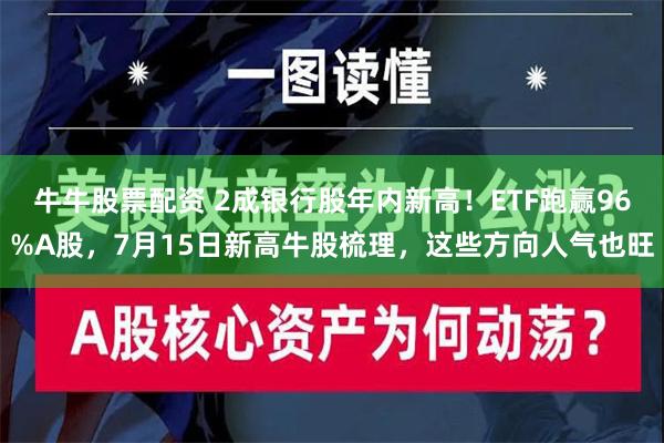 牛牛股票配资 2成银行股年内新高！ETF跑赢96%A股，7月15日新高牛股梳理，这些方向人气也旺