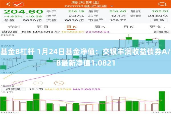 基金B杠杆 1月24日基金净值：交银丰润收益债券A/B最新净值1.0821